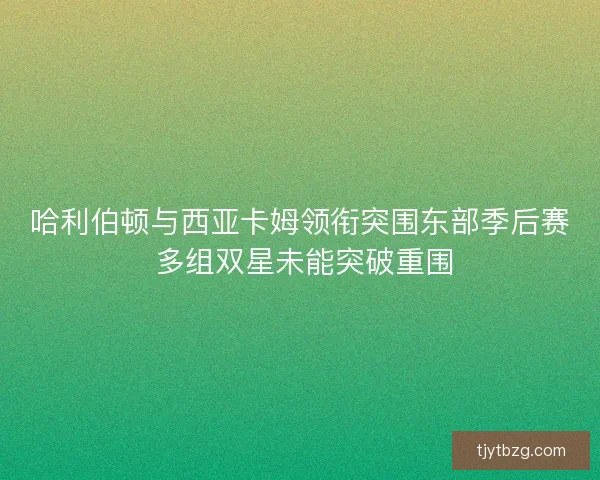 哈利伯顿与西亚卡姆领衔突围东部季后赛 多组双星未能突破重围