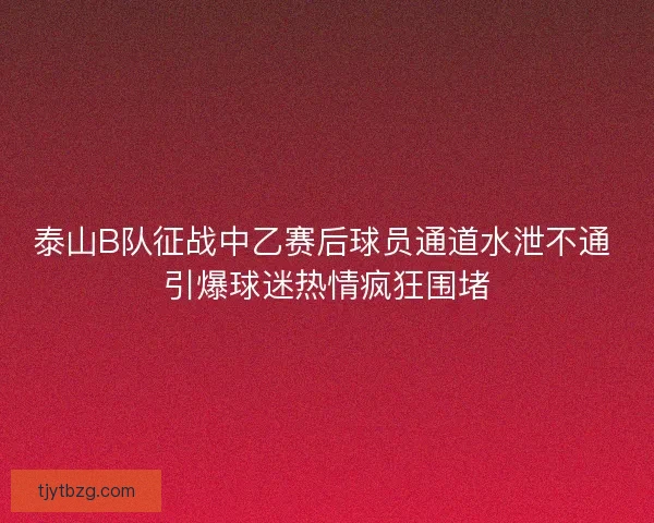 泰山B队征战中乙赛后球员通道水泄不通 引爆球迷热情疯狂围堵